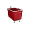 Steele Canvas Basket 8 BU Permanent Truck Red Vinyl w/Grey Vinyl - 3in Casters 928VREDVGRYW3 - alternate 1